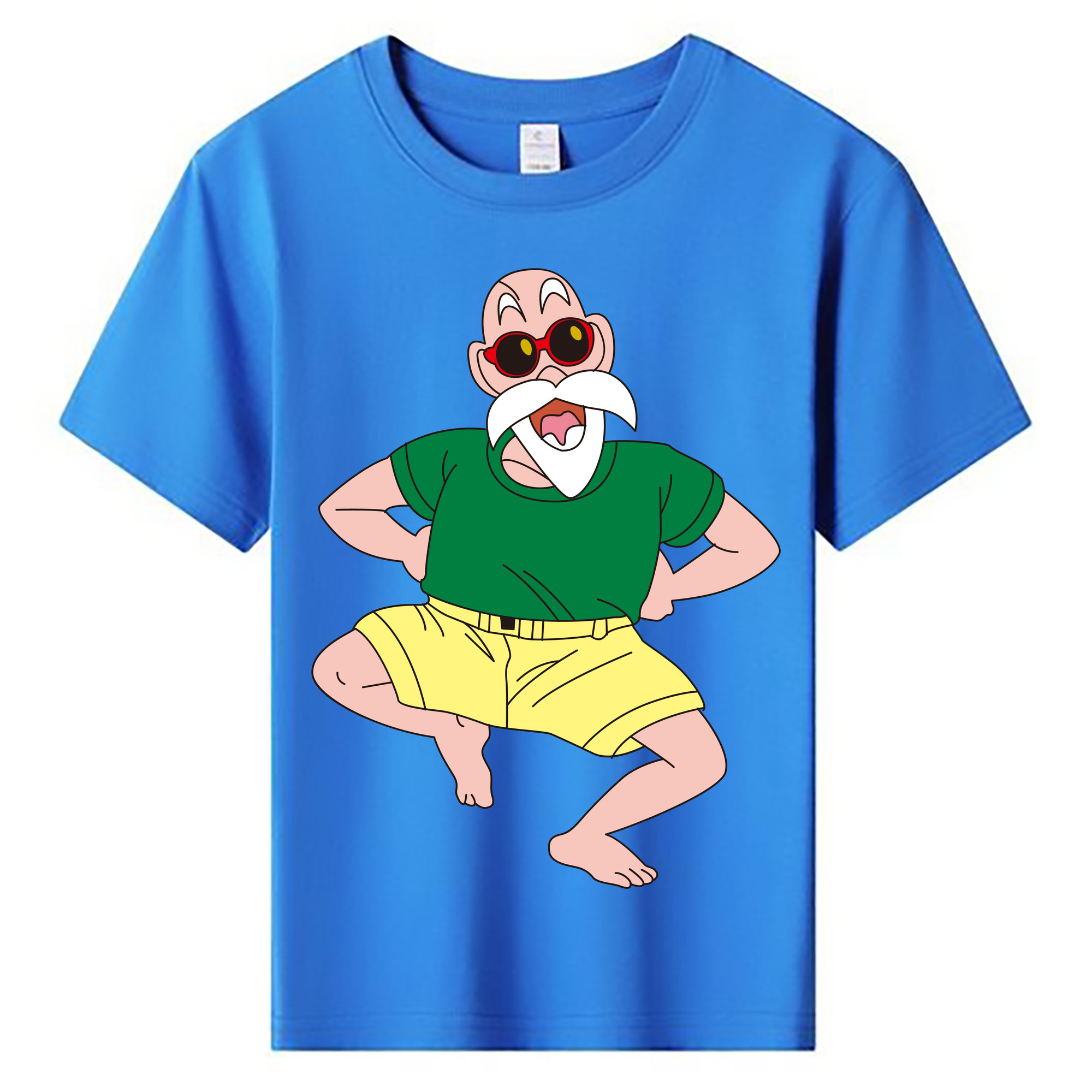 （画像用） ドラゴンボール 亀仙人（かめせんにん） DRAGON BALL Master Roshi Kame Sennin 綿100％キッズTシャツ（フロントプリント）